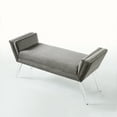 thumbnail image 2 of Inspired Home Turner Contemporary Bedroom Bench, Grey, 2 of 8