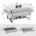 ZENSTYLE 4 Pack 8QT Stainless Steel Chafing Dish Set, Buffet Warmers