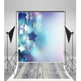 thumbnail image 3 of ABPHOTO 5x7ft Photography Backdrop Fantasy Blue Star Background and Wooden Floor Photo Background Backdrops, 3 of 4
