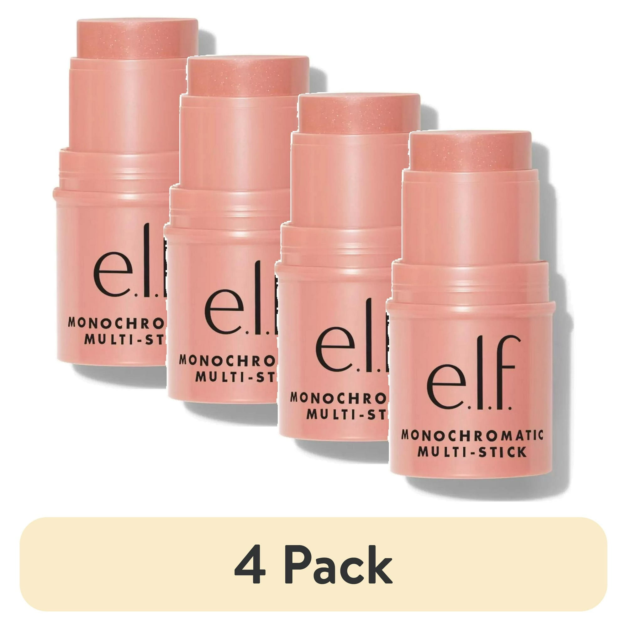(4 pack) e.l.f. Monochromatic Multi-Stick, Glistening Peach, 0.155oz