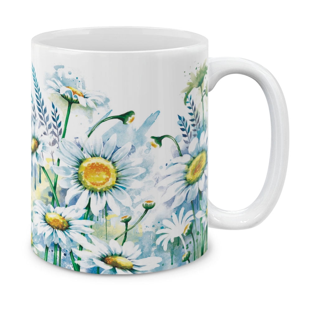 1pc, Vintage Tea Mug, Ceramic Coffee Mug, Flower Pattern Coffee Cups, Water  Cups, Summer Winter Drinkware, Gifts