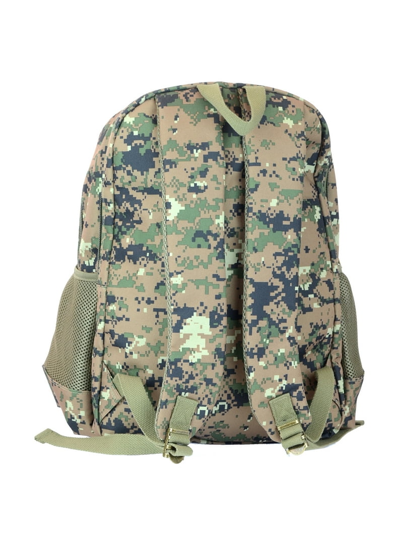Military Camouflage Woodland Print Water Resistant Backpack