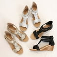 thumbnail image 4 of Sandalias Sandalias de cuña para Mujer Verano Tallas Grandes Zapatos de Mujer Delgados Zapatos Romanos con Cremallera Trasera, 4 of 4