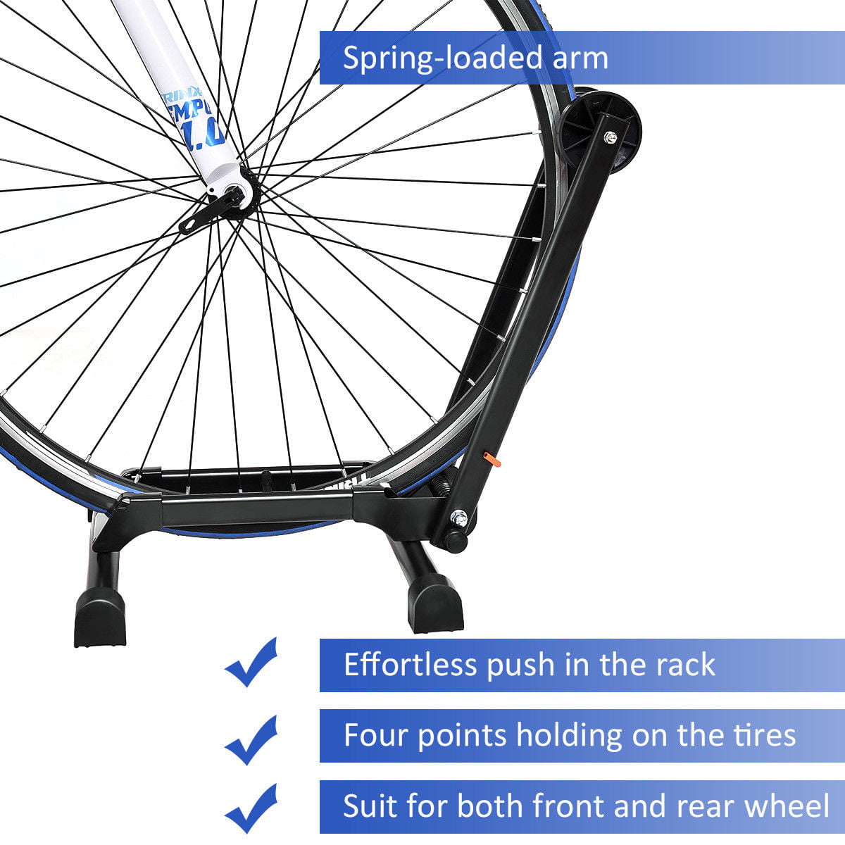 Details about   Clothink Foldable Bicycle Storage Stand Bike Floor Parking Rack Wheel Holder 
