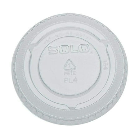 DCC DCC PL4N No-Slot Plastic Cup Lids, 3.25-9oz Cups, Clear, 100/Sleeve, 25 Sleeves/Carton