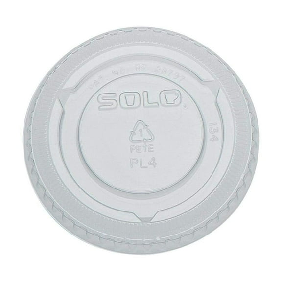 DCC DCC PL4N No-Slot Plastic Cup Lids, 3.25-9oz Cups, Clear, 100/Sleeve, 25 Sleeves/Carton