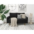 thumbnail image 3 of Kingway Furniture Ameli Velvet Living Room Loveseat in Black, 3 of 3