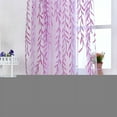 thumbnail image 6 of Wicker Printed Curtains Window Room Grommet Curtain Drapes for Window Living room kitchen, Set of 2 Panels, Green and Purple, 6 of 7