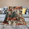 thumbnail image 2 of BCIIG Mushroom Throw Blanket Blanket Retro Floral Fall Flower Thanksgiving Soft Fuzzy Blanket Microfiber Cozy Warm Blankets for Sofa Couch Bed Lightweight Cover Living Room Bedroom Decor 40x50in, 2 of 6