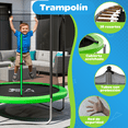 thumbnail image 2 of Trampolín para Niños 6 Pies ( 191 CM ) YEI Verde, Estructura de Acero Reforzado con Red de Seguridad, 2 of 7