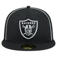 thumbnail image 2 of Men's New Era Black Las Vegas Raiders Soutache 59FIFTY Fitted Hat, 2 of 5