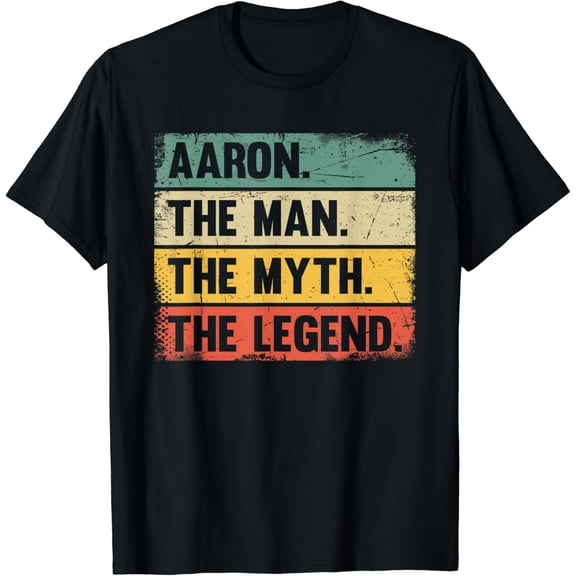 Aaron The Man The Myth The Legend - Retro Gift for Aaron T-Shirt mens t shirt,black,women,funny,misfits,men,journey
