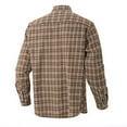 thumbnail image 4 of UVEASISHA Men's Vintage Plaid Shirts Casual Collared Button Down Business Shirt Color Block Long Sleeve Work Shirts with Two Pockets Brown XXL, 4 of 4