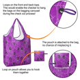thumbnail image 4 of 5 Pack Foldable Shopping Bag,Spider Web Halloween Pattern Reusable Grocery Bags with Pockets,Large Reusable Tote Bags with Handles Waterproof & Lightweight, 4 of 6