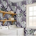thumbnail image 5 of S4Sassy Peel and Stick Walls Covering, Tropical Banana Tree Print Removable Wall Wrap - Purple Instant Wall Mural for Laundry Room, Closet Interior - Self-Adhesive Wallpaper Vinyl - 25"x120", 5 of 9