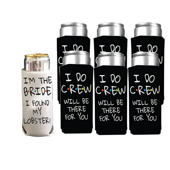 Victory Store I Do Crew Found My Lobster Bachelorette SLIM Wedding Drink Sleeves