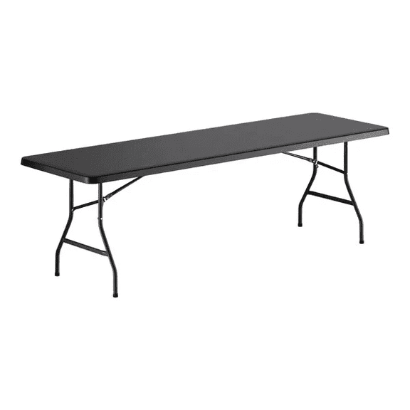 30" X 96" Black Plastic Folding Tables / 8-Foot Commercial Grade Black Plastic Folding Banquet Table