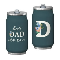 12 Oz Blue Coffee Travel Mug for Dad with Lid, Double Wall Vacuum Reusable Stainless Steel Water Bottle Leak Proof Insulated Hot Cold Coffee Cup Gift for Fathers Day(1pcs)