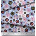 thumbnail image 2 of Soimoi Poly Georgette Fabric Mandala Kaleidoscope Decor Fabric Printed Yard 52 Inch Wide, 2 of 3