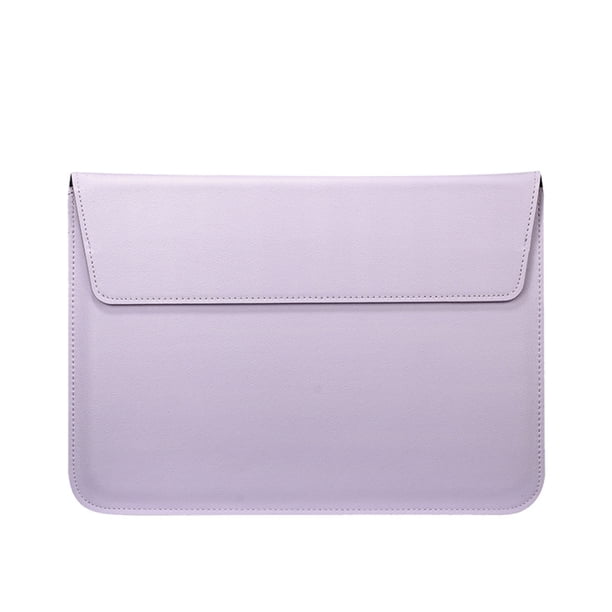sweethay Bolsa de almacenamiento para portátil de cuero PU, reemplazo plegable portátil, resistente al agua, forro suave, Notebook, ordenador, tableta, Videojuegos y accesorios Púrpura claro