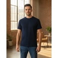 thumbnail image 4 of Playera Hombre 100% Algodón Corte Regular Color Azul Marino, 4 of 4