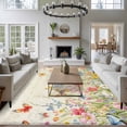 thumbnail image 3 of 6'x9' Area Rugs, Spring Summer Botanical Indoor Outdoor Area Rug for Living Room Bedroom, Butterfly Floral Vintage Washable Bathroom Rugs Kitchen Floor Carpet Mats Home Decor Aesthetic, 3 of 8