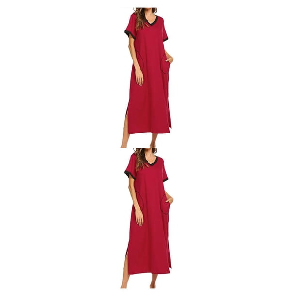 Sonducket Batas de algodón para mujer: ropa de dormir favorecedora y cómoda Camisones y camisones de mujer de ajuste cómodo Type10 NO10