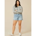 thumbnail image 4 of Free Assembly Women’s Rolled Cuff Jean Shorts, 4” Inseam, Sizes 0-22, 4 of 7