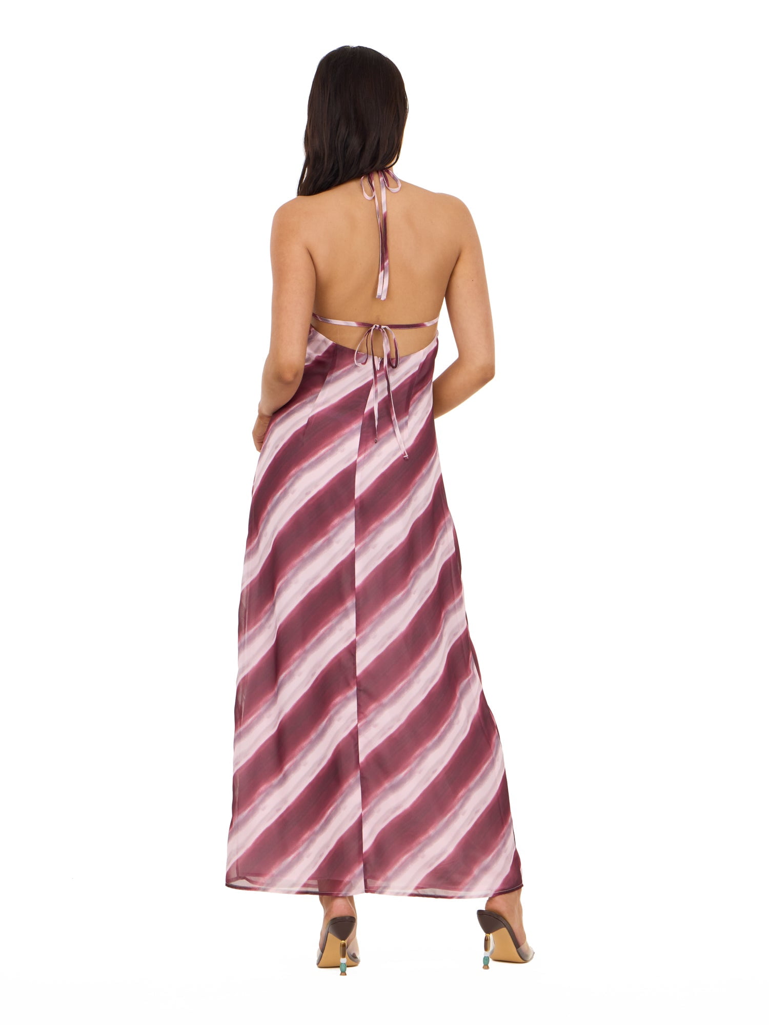 Forever 21 Women's Printed Maxi Dress with Low Back