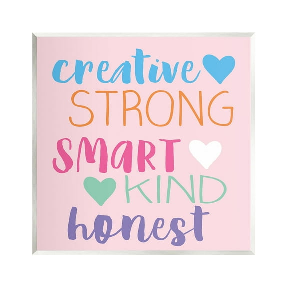 Stupell Industries Creative Strong Smart Confidence Inspirational Painting Unframed Art Print Wall Art