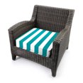 thumbnail image 4 of Jordan Manufacturing 18" x 22.5" Awning Turquoise Stripe Rectangular Outdoor Deep Seat Cushion with Welt, 4 of 9