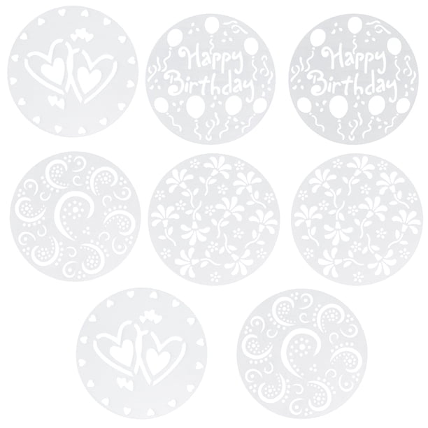 8PCS Postre Café Decoración Plantillas Café Art Stencils Latte Art Stencils