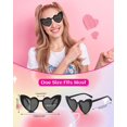 thumbnail image 2 of Lentes de sol PLULON con forma de corazón vintage negro x12 para mujer, 2 of 6
