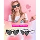 thumbnail image 2 of Lentes de sol PLULON con forma de corazón vintage negro x12 para mujer, 2 of 6