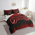 thumbnail image 3 of Castle Fairy Boys Teens Honeycomb Gamer Twin Bedding Sets,Stripes Bedding Comforter Set, 3 of 8