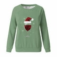 thumbnail image 4 of Womens Christmas Tops Xmas Tree Printed Long Sleeve Crewneck Loose Graphic Sweatshirts Holiday Festive Tops (S, Mint Green 01), 4 of 4