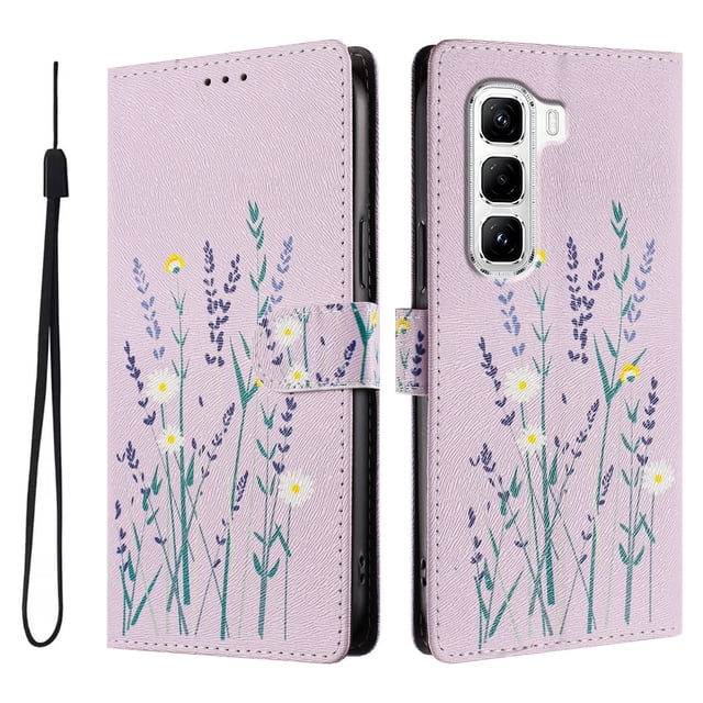FOXDOCK Funda Tipo Cartera para infinix Hot 50 Pro 4G con Soporte y Correa – Diseño de Patrones Lindos