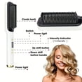 thumbnail image 2 of ZHICHUN Professional Ionic Hair Straightening Brush Fast Heating Ceramic Brush with LED Screen 30 Temperature Settings for Home Travel and Salon Use, 2 of 6