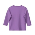 thumbnail image 4 of T Shirts for Girls Purple Long Sleeve Shirt Boys Kids Crew Neck Basic Tops Boys Fall Shirts 7-8 Years Boy Clothes, 4 of 4