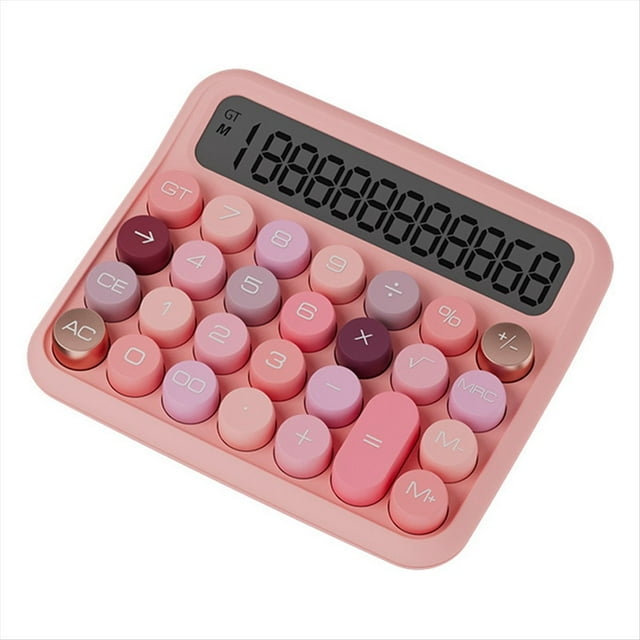 Calculadora Mecánica de 12 Dígitos con Pantalla LCD de 5 Pulgadas, Botones Grandes, Calculadora de Escritorio para Uso Doméstico y de Oficina