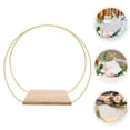 thumbnail image 4 of Centro de mesa para fiesta con aro floral de metal con base, corona de boda DIY, anillo DIY, 4 of 6