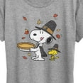 thumbnail image 3 of Peanuts - Thanksgiving Scene - Women's Short Sleeve Graphic T-Shirt, 3 of 6