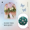 thumbnail image 3 of Minnieouse Ramo de simulación de satén de bajo mantenimiento, durabilidad duradera para ramos de boda, ramo de novia Ropa, zapatos y accesorios Miscelánea verde negro, 3 of 6