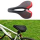 thumbnail image 3 of Reemplazo de asiento de sillín de bicicleta, cojín de ciclismo universal grueso para ejercicio negro rojo, 3 of 9