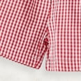 thumbnail image 4 of kpoplk 4th of July Baby Boy Outfit Flag Cart Embroidery Short Sleeve T-Shirt Plaid/Stripe Shorts Set Toddler Summer Clothes Size 6-12 Months,Red, 4 of 8