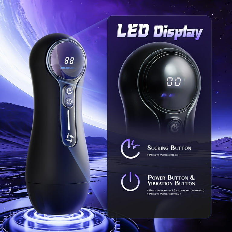 KERERO Sex Toys for Men Male Masturbator with 4 Suction & 9 Vibration  Modes, Male Adult Toys with LED Display,Hands-Free Male Sex Toy, Automatic  Pocket Stoker for Men