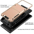 thumbnail image 4 of for Galaxy Note 20 Ultra Case 5G Wallet 4-Card Flip Cover Credit Card Holder Slot Back Pocket Dual Layer Protective Hybrid Hard Shell Bumper Armor Case for Samsung Note 20 Ultra 6.9 Rose Gold, 4 of 6