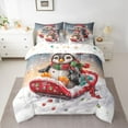 thumbnail image 2 of Homewish Cute Cartoon Penguin 7-Piece Twin Bedding Sets,Merry Christmas Bedding Comforter Set,Colorful Chic Diamond Sheet Sets For Girls Kids,3Luxury Bedroom Decor Reversible, 2 of 8