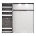 thumbnail image 3 of Atlin Designs Wood Full Murphy Bed with Closet Organizer in Bark Gray/White, 3 of 7