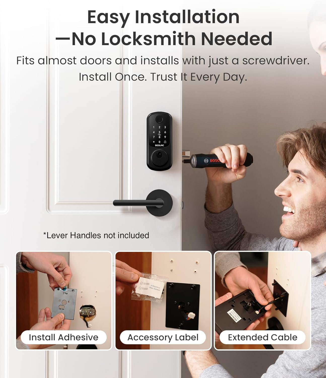 DESLOC B200 Smart Fingerprint Door Lock, Keyless Entry photo 8